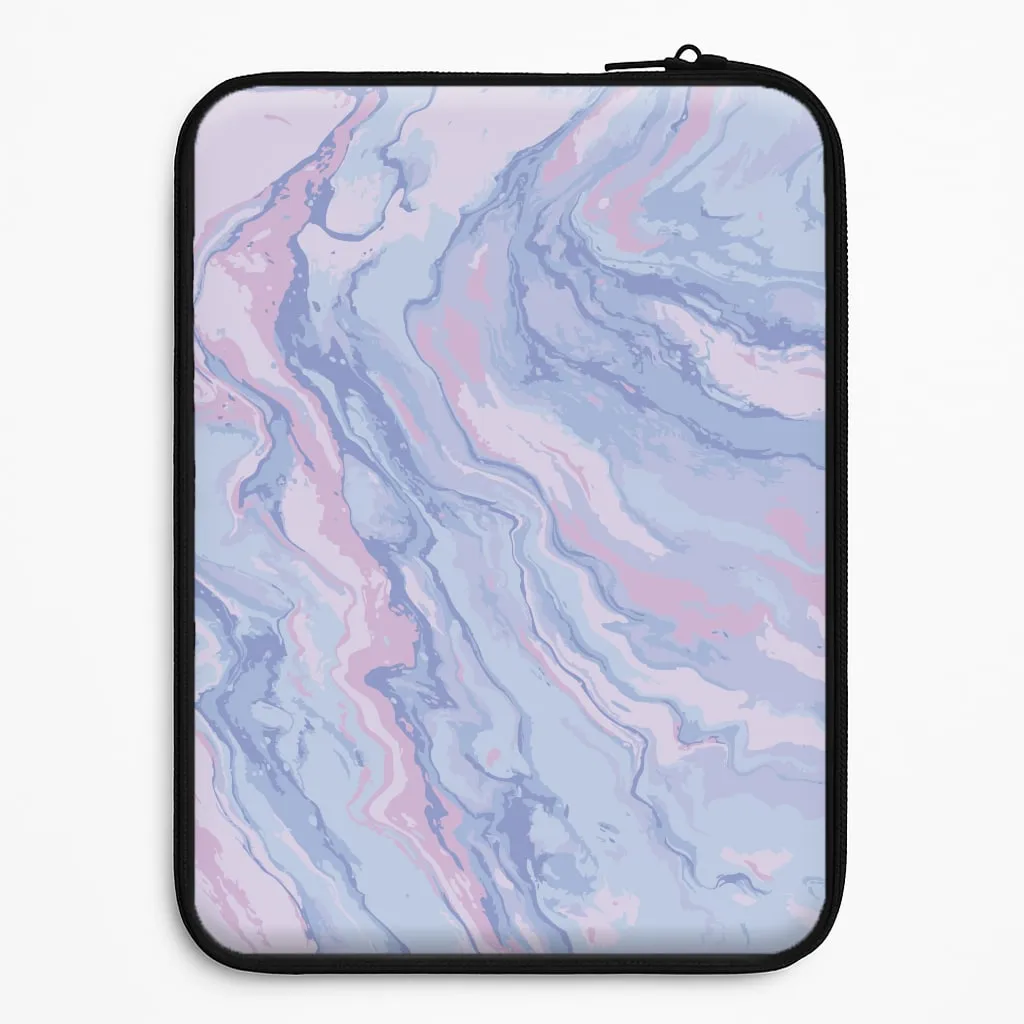 Purple Cloudy Marble Laptop Sleeve Classic Frame