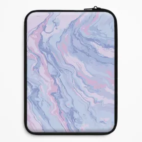 Purple Cloudy Marble Laptop Sleeve Classic Frame
