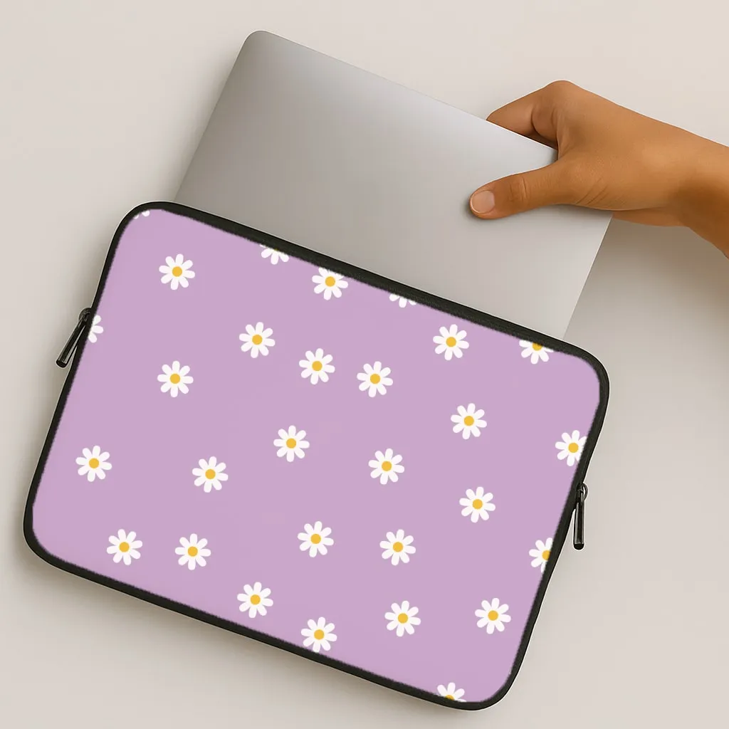Durable Form Purple Daisies  Laptop Sleeve