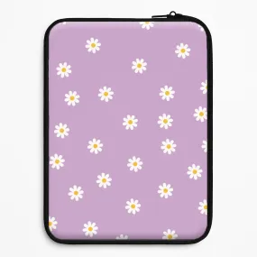 Modern Edge Layer Color Gradient Purple Daisies  Laptop Sleeve