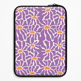 Purple Flowers - Summer Laptop Sleeve Comfort Fit Minimal Surface