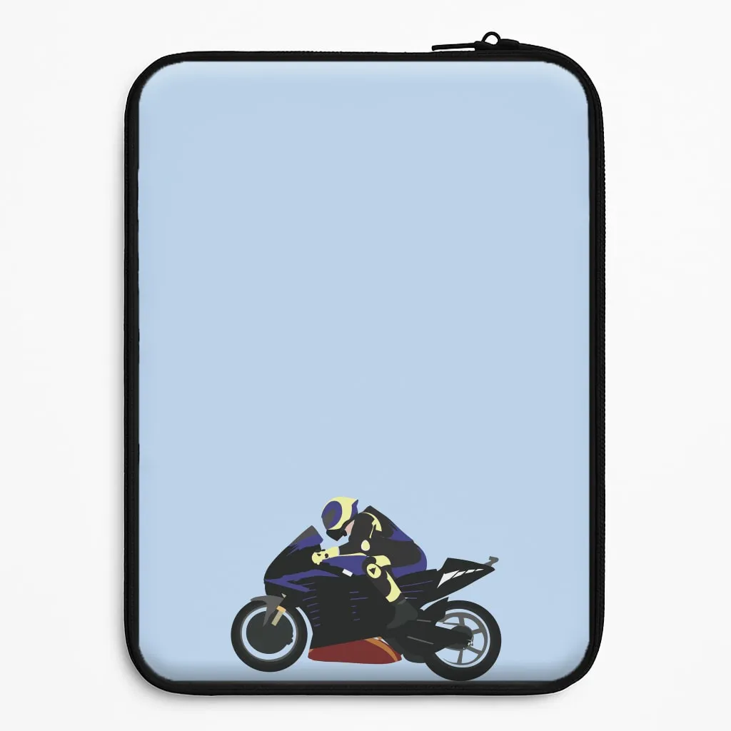 Modern Texture Look Purple Motorbike - Motorbike Laptop Sleeve