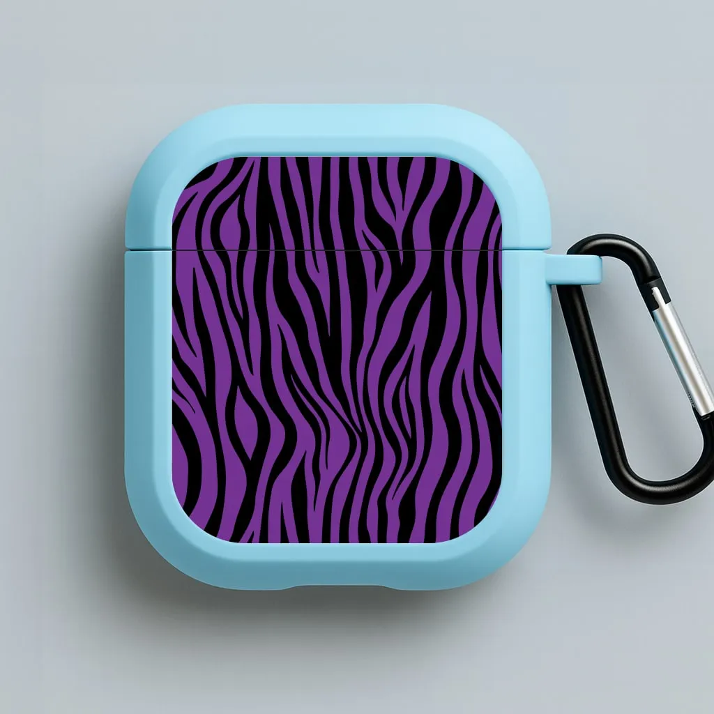 Purple Zebra - Animal Patterns AirPods Case minimalist sporty leather airpods protector Sleek Protective Holder