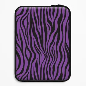 Soft Edge Texture Purple Zebra - Animal Patterns Laptop Sleeve