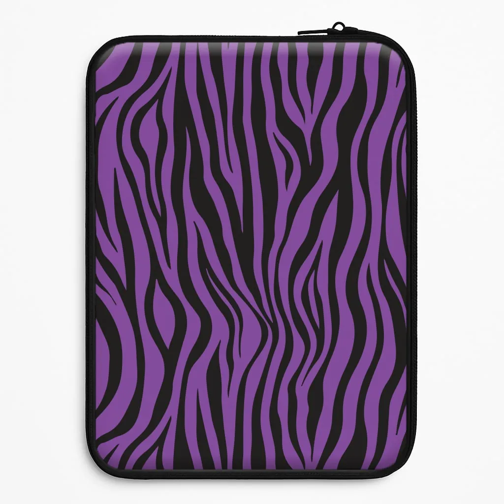 Soft Edge Texture Purple Zebra - Animal Patterns Laptop Sleeve