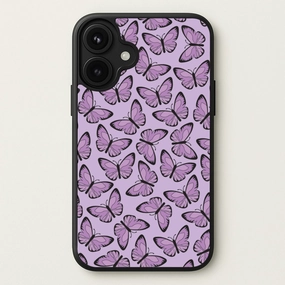 Purple Butterfly - Butterfly Patterns Phone Case Scratch Block