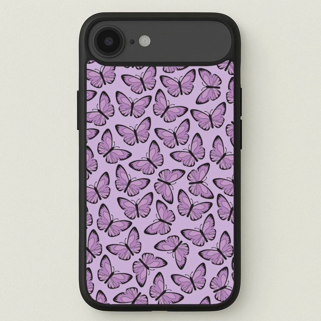 Purple Butterfly - Butterfly Patterns Phone Case Protective Shell