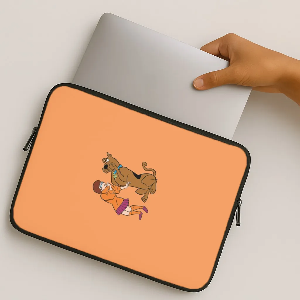 Minimal Touch Polished Texture Design Quite Scooby - Scoob Laptop Sleeve