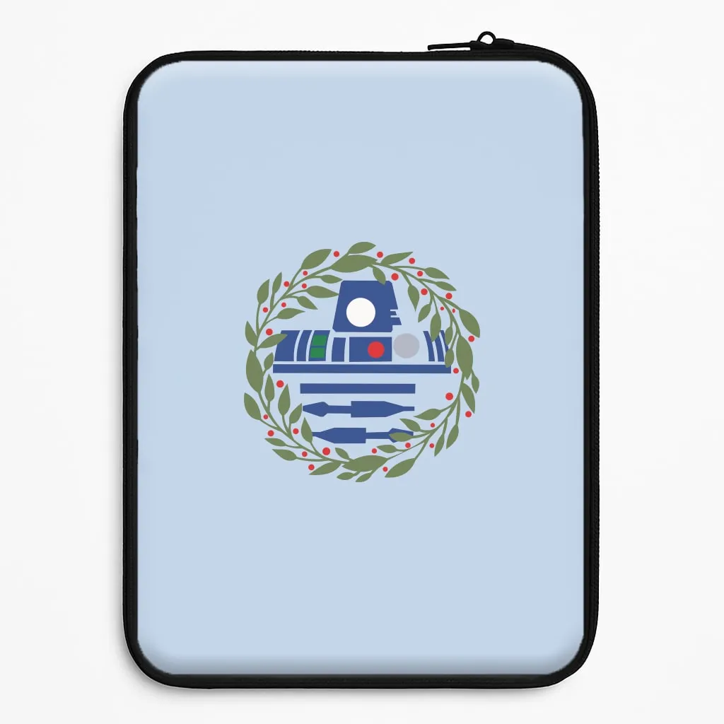 R2D2 Christmas Wreath Laptop Sleeve Luxury Texture Finish