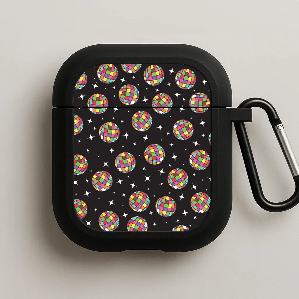 custom logo airpods shell Travel Essential Holder Rainbow Discoballs AirPods Case
