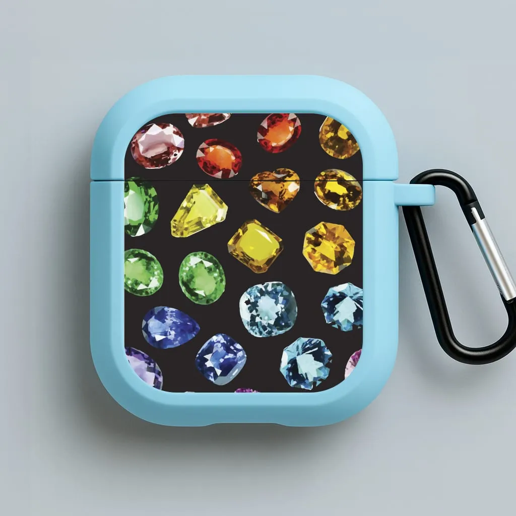Rainbow Gems Assortment Pattern AirPods Case Universal Fit Shell