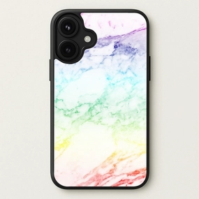 Lightweight Build Quality Durable Design Rainbow Streak Marble Pattern Phone Case