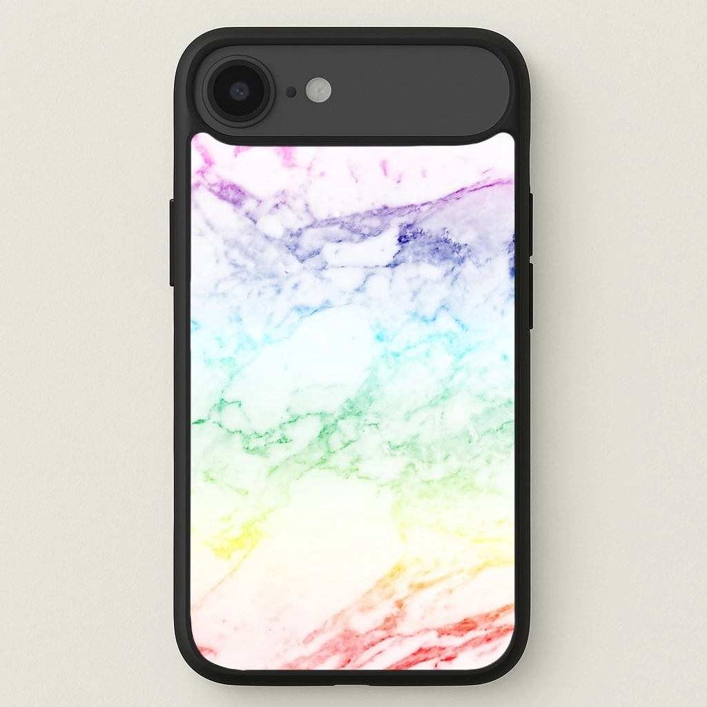 Elegant Touch Premium Protection Rainbow Streak Marble Pattern Phone Case