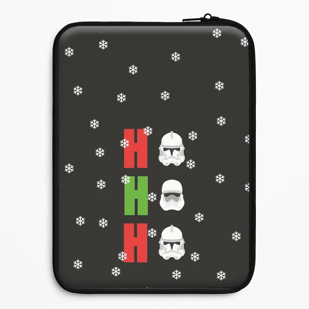 Flexible Surface Texture Ho Ho Ho Troopers Laptop Sleeve