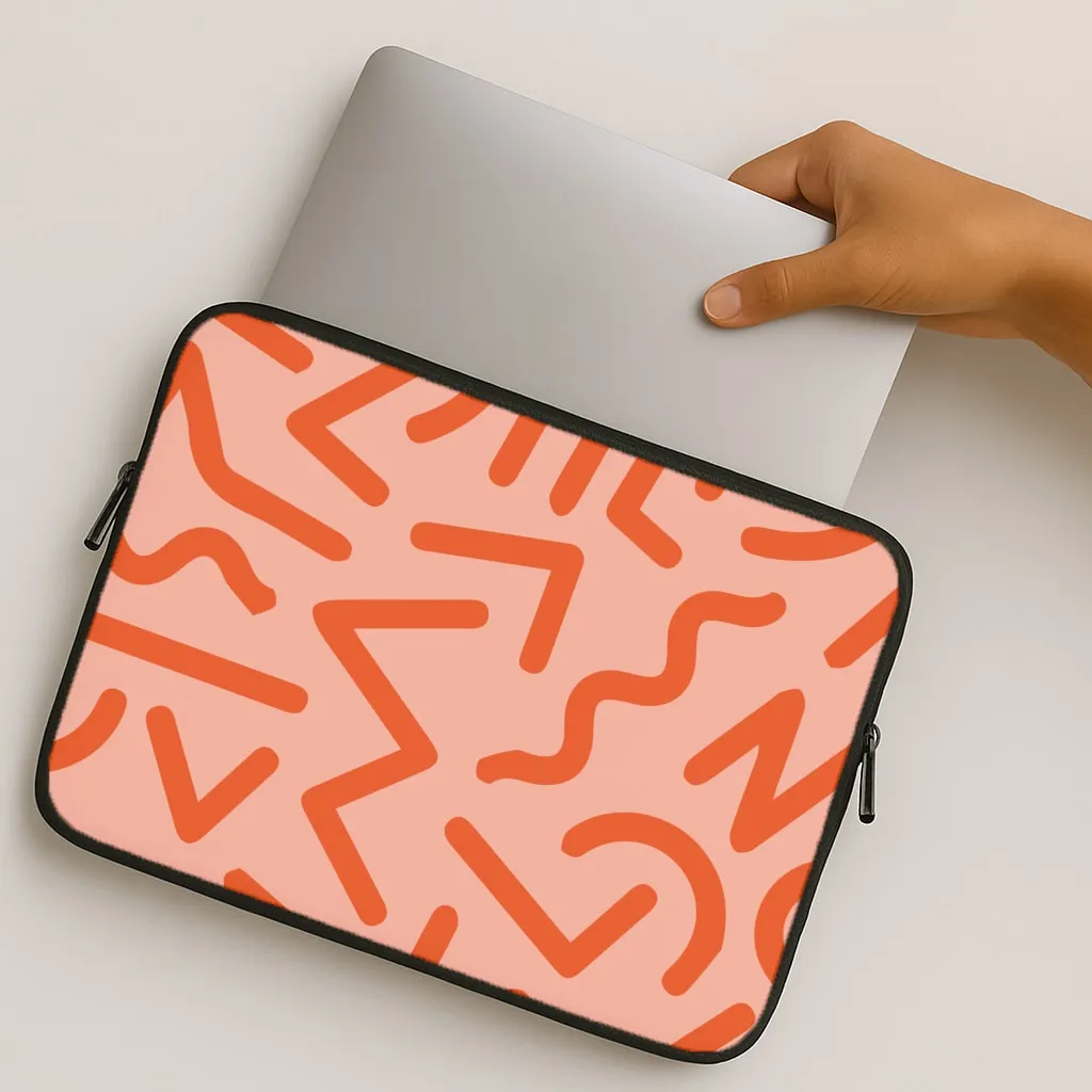 daily accessory Red Abstract - Eighties Laptop Sleeve