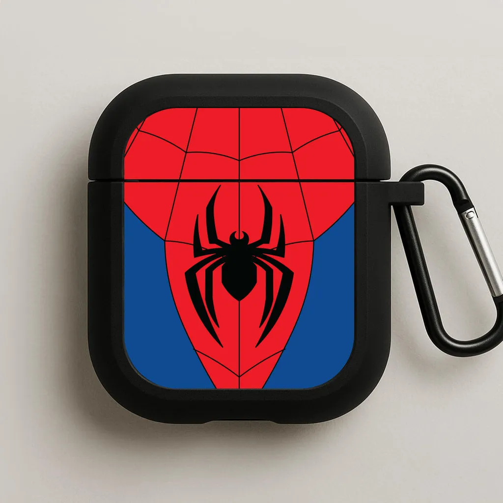 Colorful Portable Bag sleek modern tech style Red And Blue Spider Costume AirPods Case