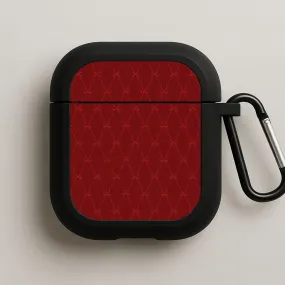 Red Bow Pattern AirPods Case custom engraved silicone case