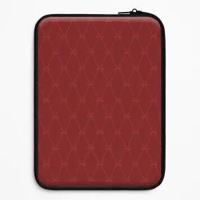 Red Bow Pattern Laptop Sleeve Soft Finish Layer Durable Look