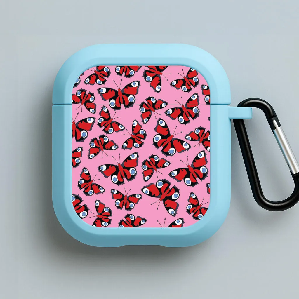 Red Butterfly - Butterfly Patterns AirPods Case modern minimalist design