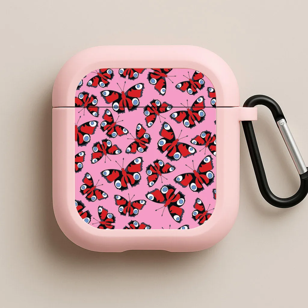 vivid gradient portable travel airpods case Universal Travel Case Red Butterfly - Butterfly Patterns AirPods Case