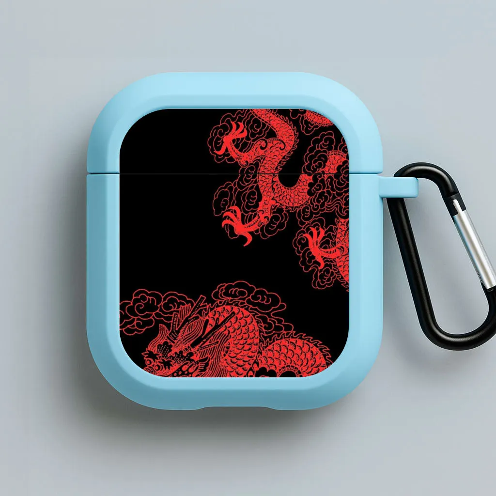 Red Dragon AirPods Case custom printed earbuds case