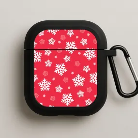 everyday airpods carry Red Snow Pattern AirPods Case