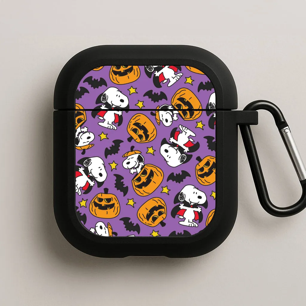 hybrid material case Creative Protective Organizer Cartoon Beagle Halloween Pattern AirPods Case