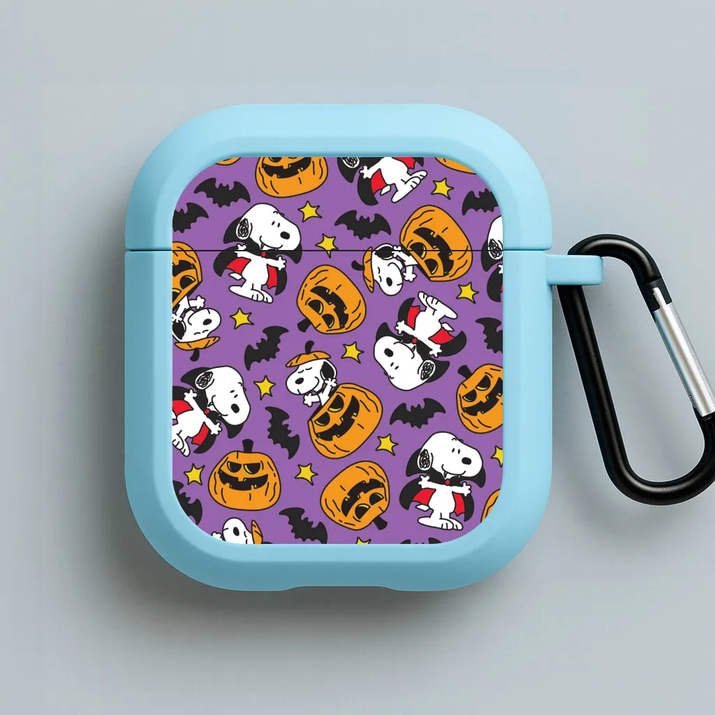 Cartoon Beagle Halloween Pattern AirPods Case Universal Compact Pouch premium travel airpods case