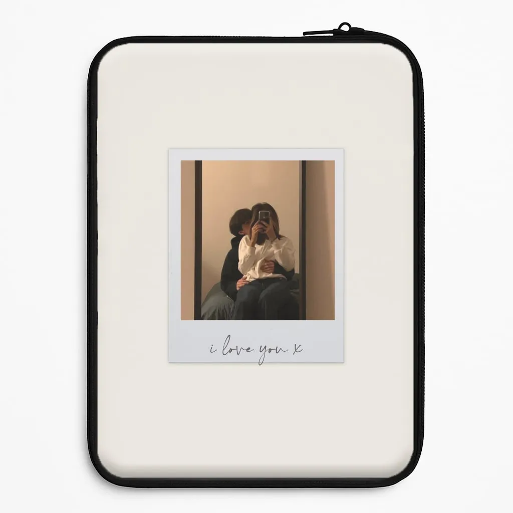 I Love You Polaroid - Personalised Couples Laptop Sleeve Smooth Shield