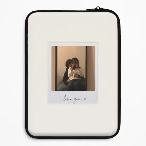 I Love You Polaroid - Personalised Couples Laptop Sleeve Smooth Shield