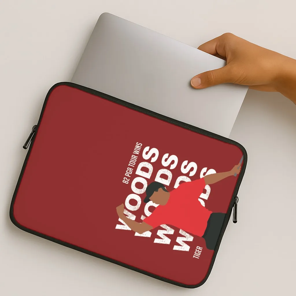 Woods Dark Red Laptop Sleeve Elegant Build Texture