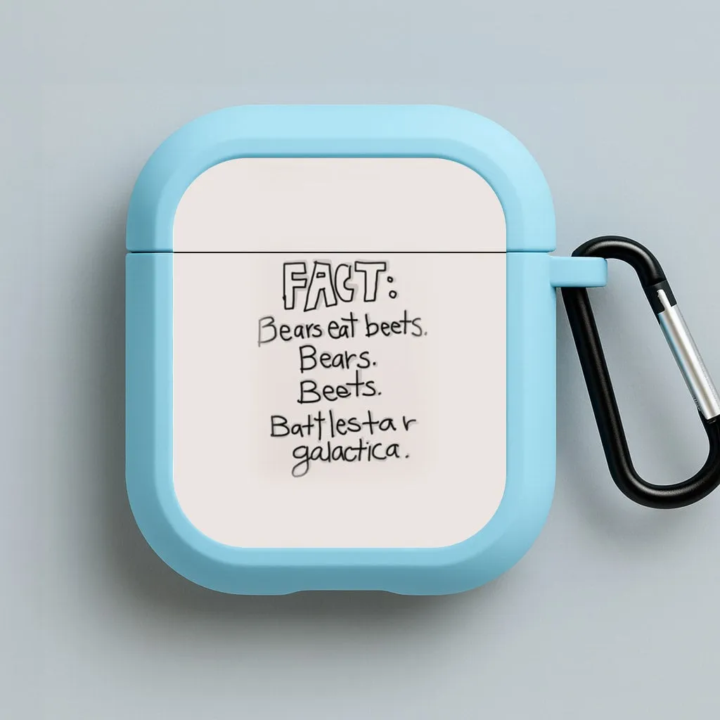 Fact - Bears Eat Beets - Bears, Beets, Battlestar Galactica AirPods Case Fashion Silicone Holder