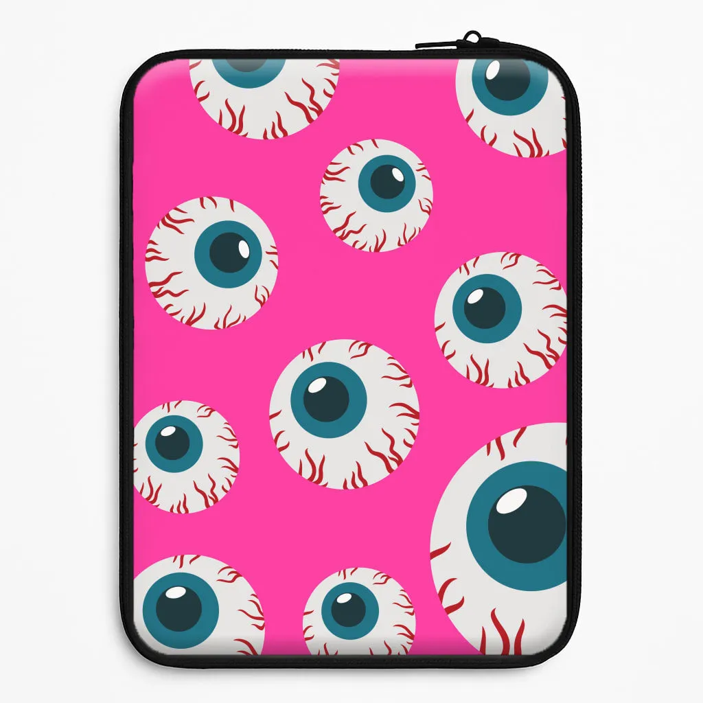 Protective Finish Protective Design Texture Spooky Eye Pattern Laptop Sleeve