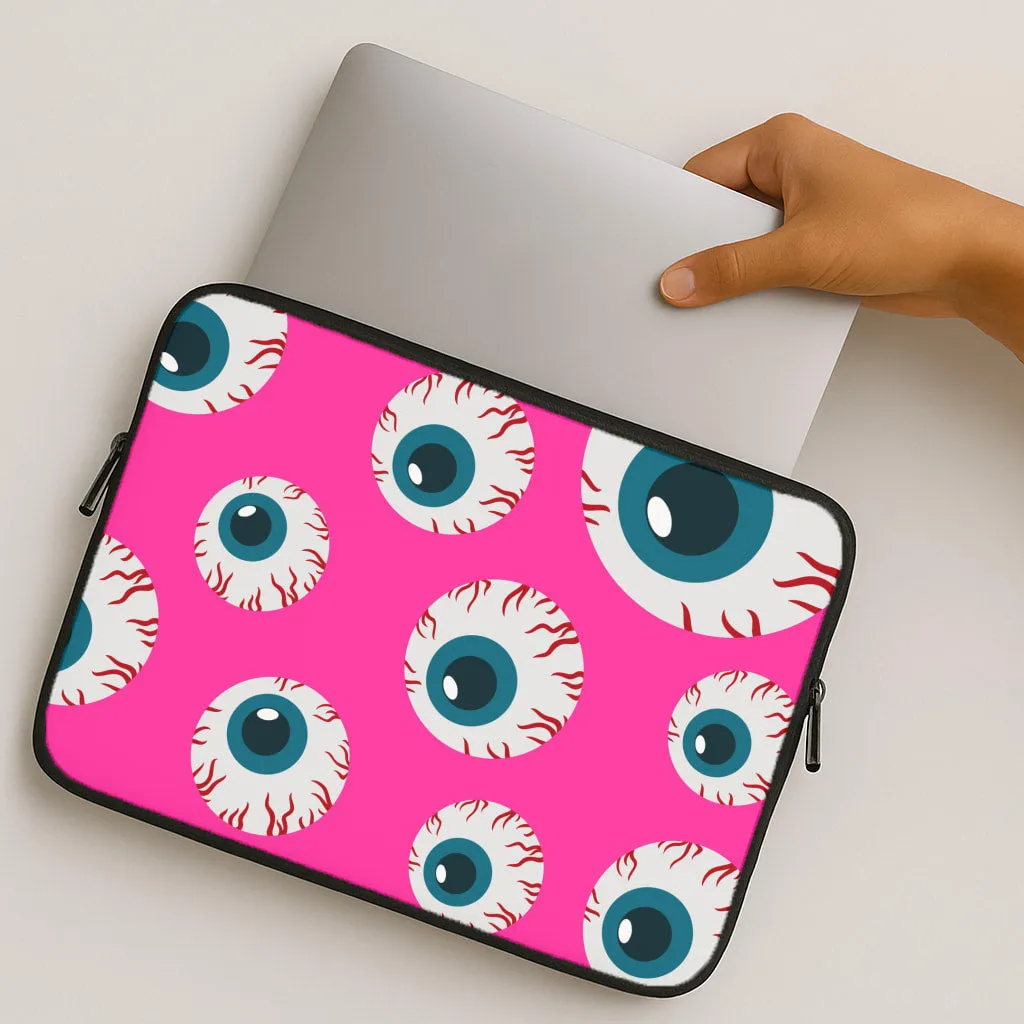 Student Gear Simple Style Spooky Eye Pattern Laptop Sleeve