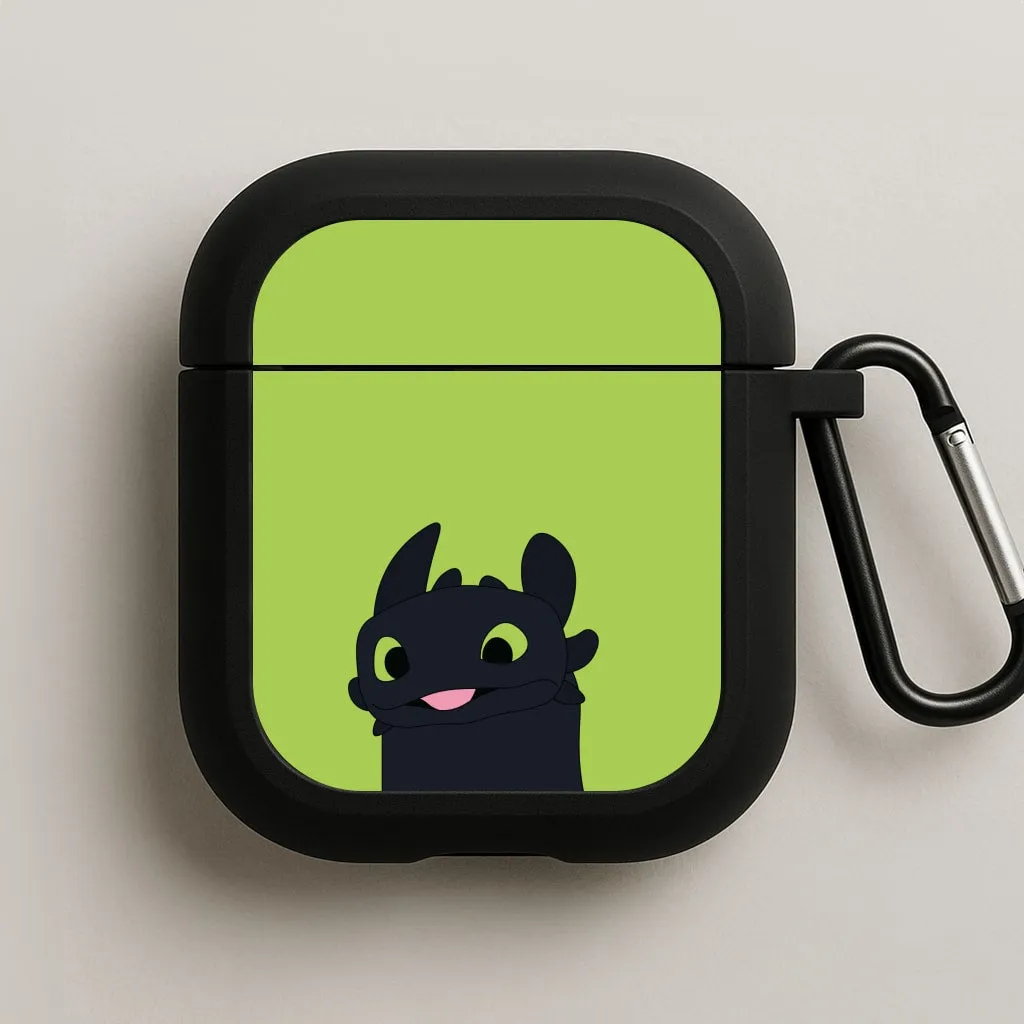 Compact Everyday Bag Black Fury Dragon AirPods Case
