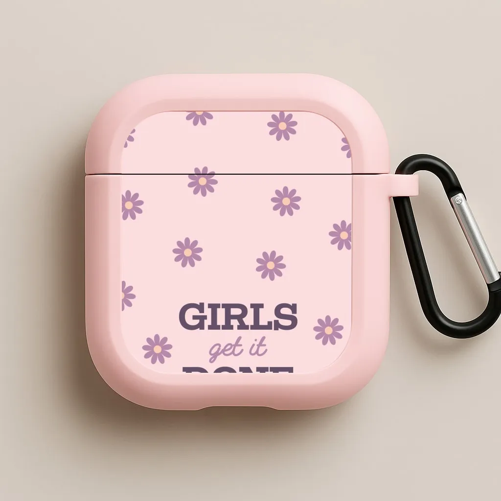 Girls Get It Done  AirPods Case ultra grip texture case