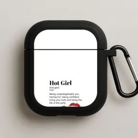 Hot Girl Dictionary Definition AirPods Case Soft Daily Organizer