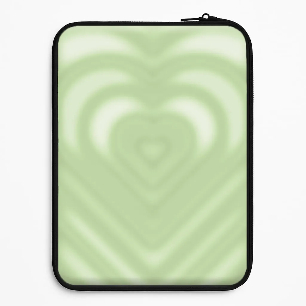 Drippy Love Heart Green Laptop Sleeve Luxury Grip Outdoor Design