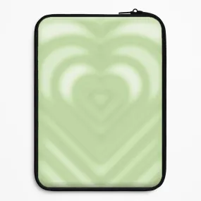 Drippy Love Heart Green Laptop Sleeve Luxury Grip Outdoor Design