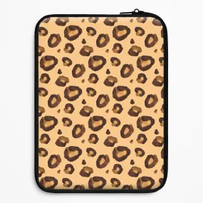 Modern Design Compact Shell Watercolour Cheetah Print Laptop Sleeve