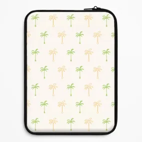 Smooth Touch Sleek Feel Green And Yellow Palms Pattern Laptop Sleeve