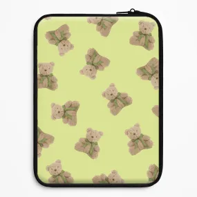 Green Teddy Bears Laptop Sleeve Durable Build Quality