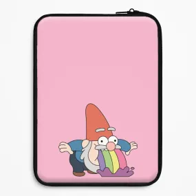 Garden Gnome Rainbow Laptop Sleeve Durable Texture Finish