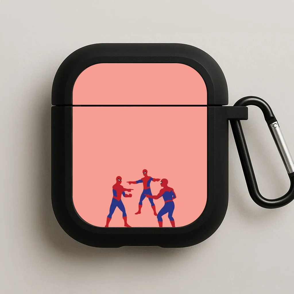 Durable Handy Case Spider Hero Pointing Meme AirPods Case