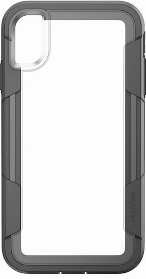 Matte Surface Design anti fingerprint Voyager Case for Apple iPhone Xs Max (No Belt Clip) - Clear Gray