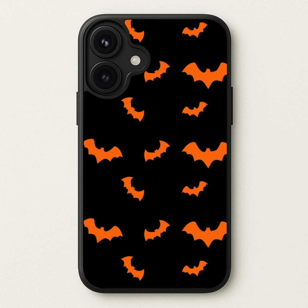 Metal Texture Orange Bat Phone Case