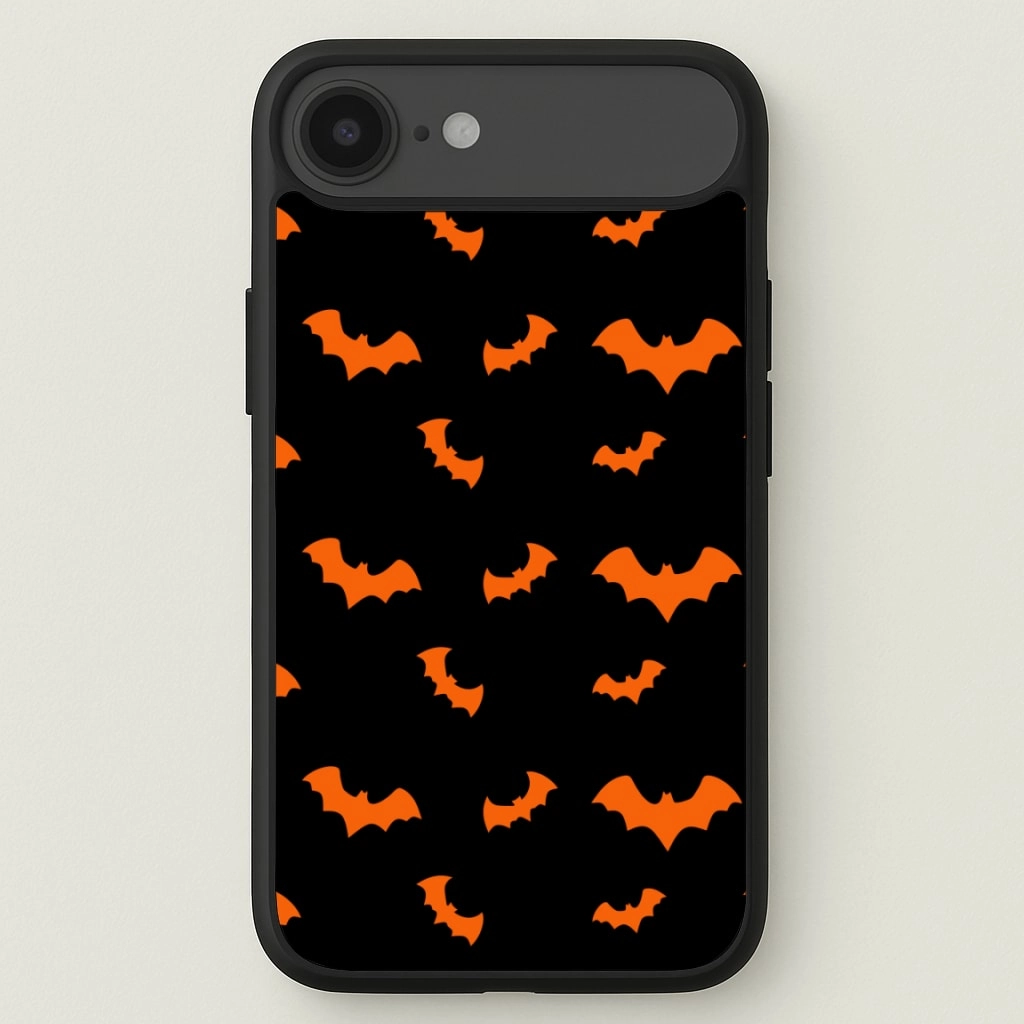 Orange Bat Phone Case Modern Look Lightweight Shell