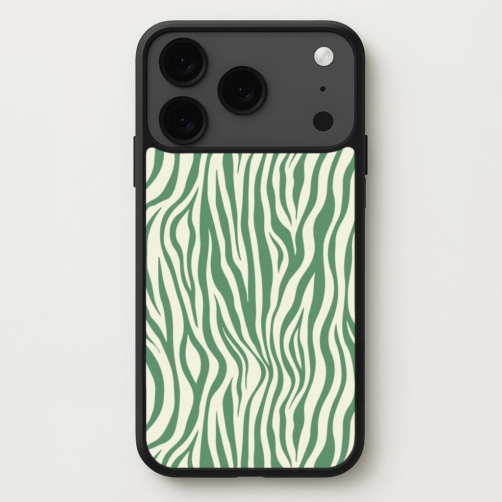 Green Zebra - Animal Patterns Phone Case Customizable Option