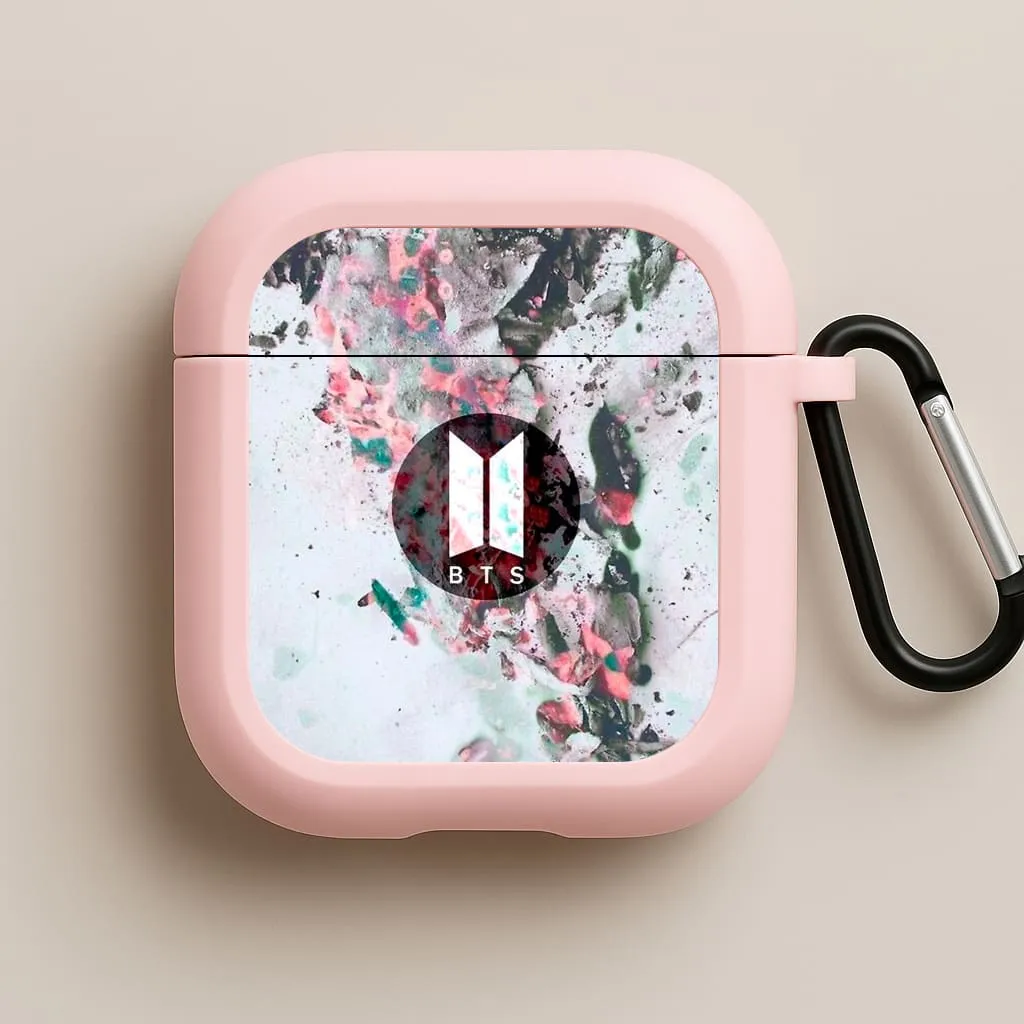 custom printed travel protector K-Pop Band Marble Logo AirPods Case
