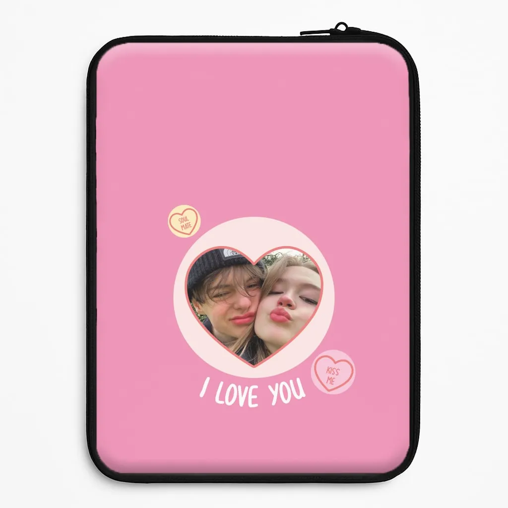 I Love You - Personalised Couples Laptop Sleeve Rugged Feel